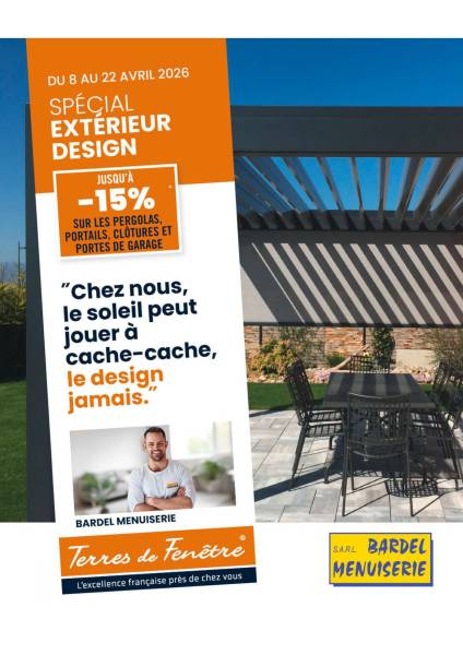 Installation pergolas, portails, Clôtures et portes de garage jusqu'a 15 %